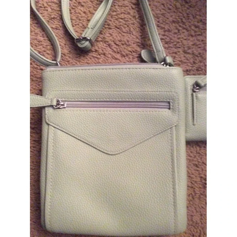 INVENTORY REDUCTION Mint Green SafeKeeper Crossbody Bag w/Matching Wallet NB